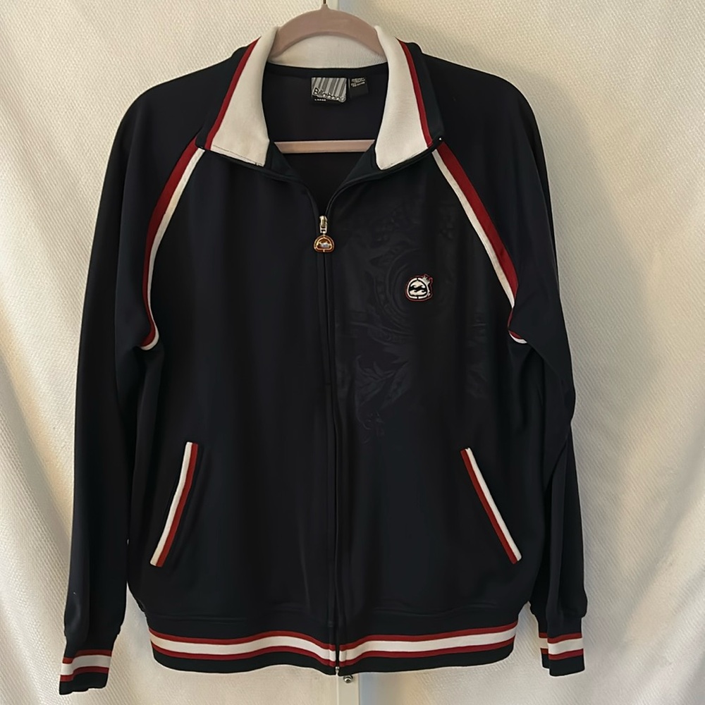 Billabong Mens size Large Navy Blue Full Zip Front Hand Pockets Sweat Jacket